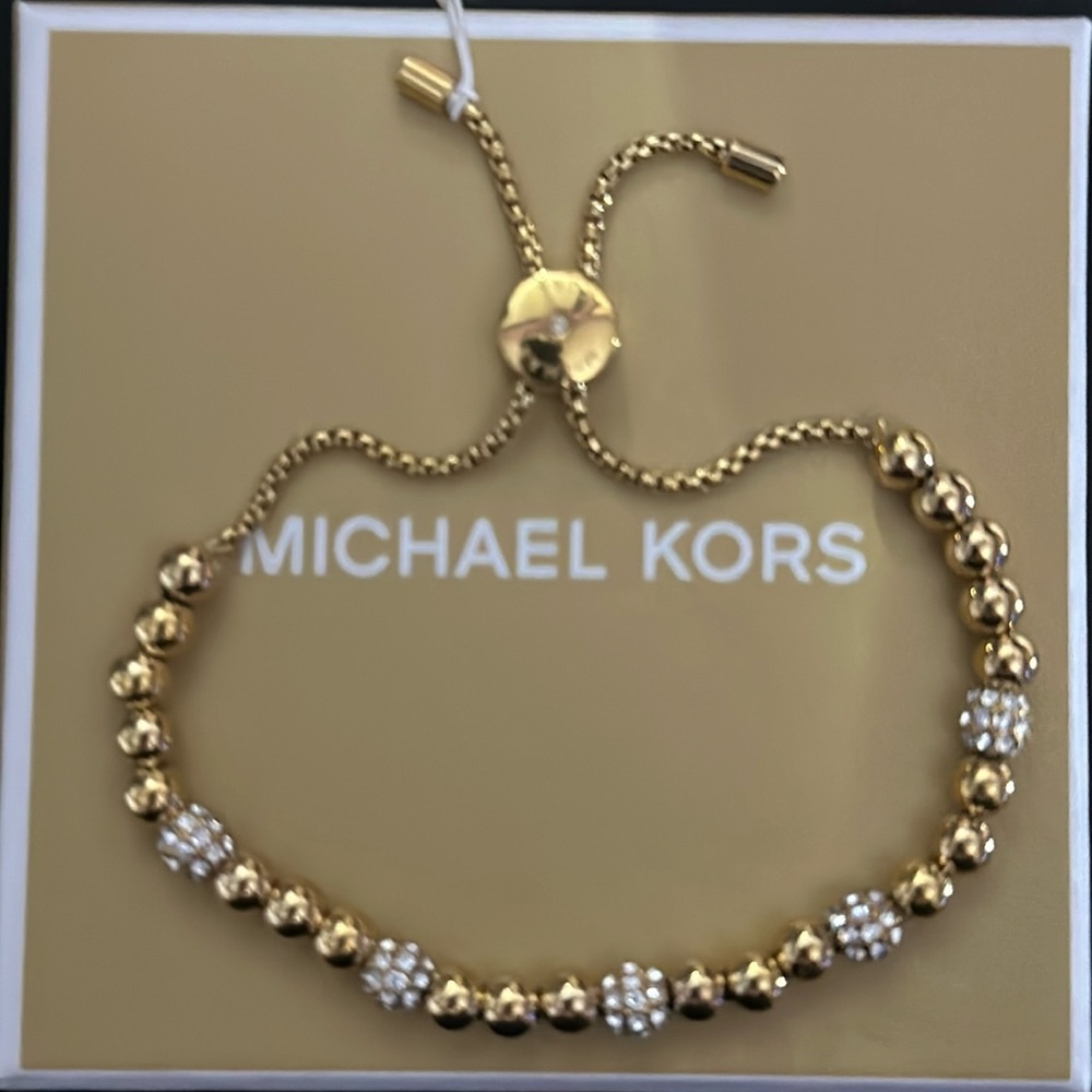 Michael Kors gold slider bracelet